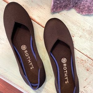 Rothys Black Ballet Flats Size 9